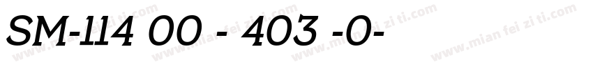 SM-114 00 - 403 -0字体转换